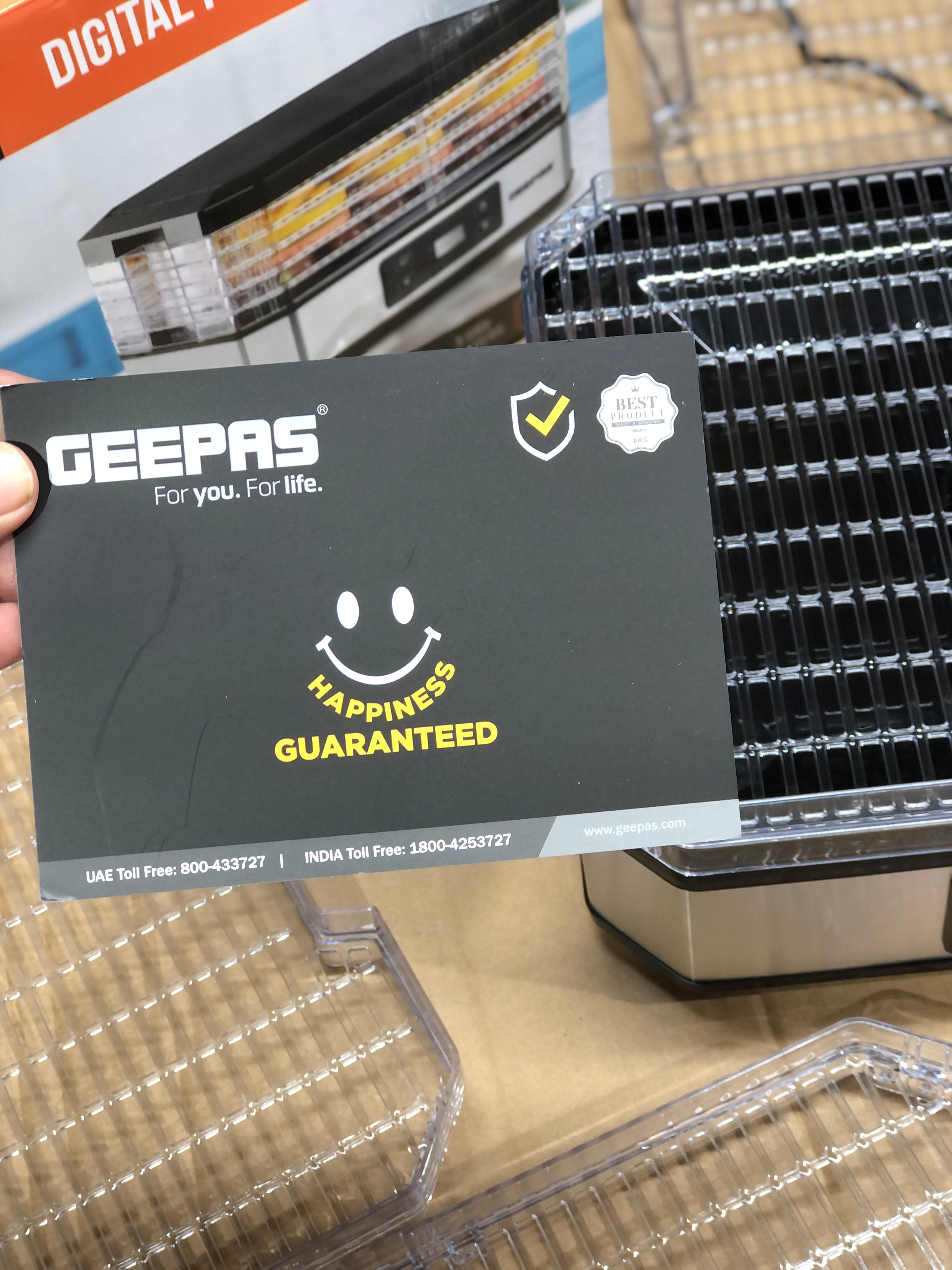 Geepas 5 Trays Dehydrater GFD63013N