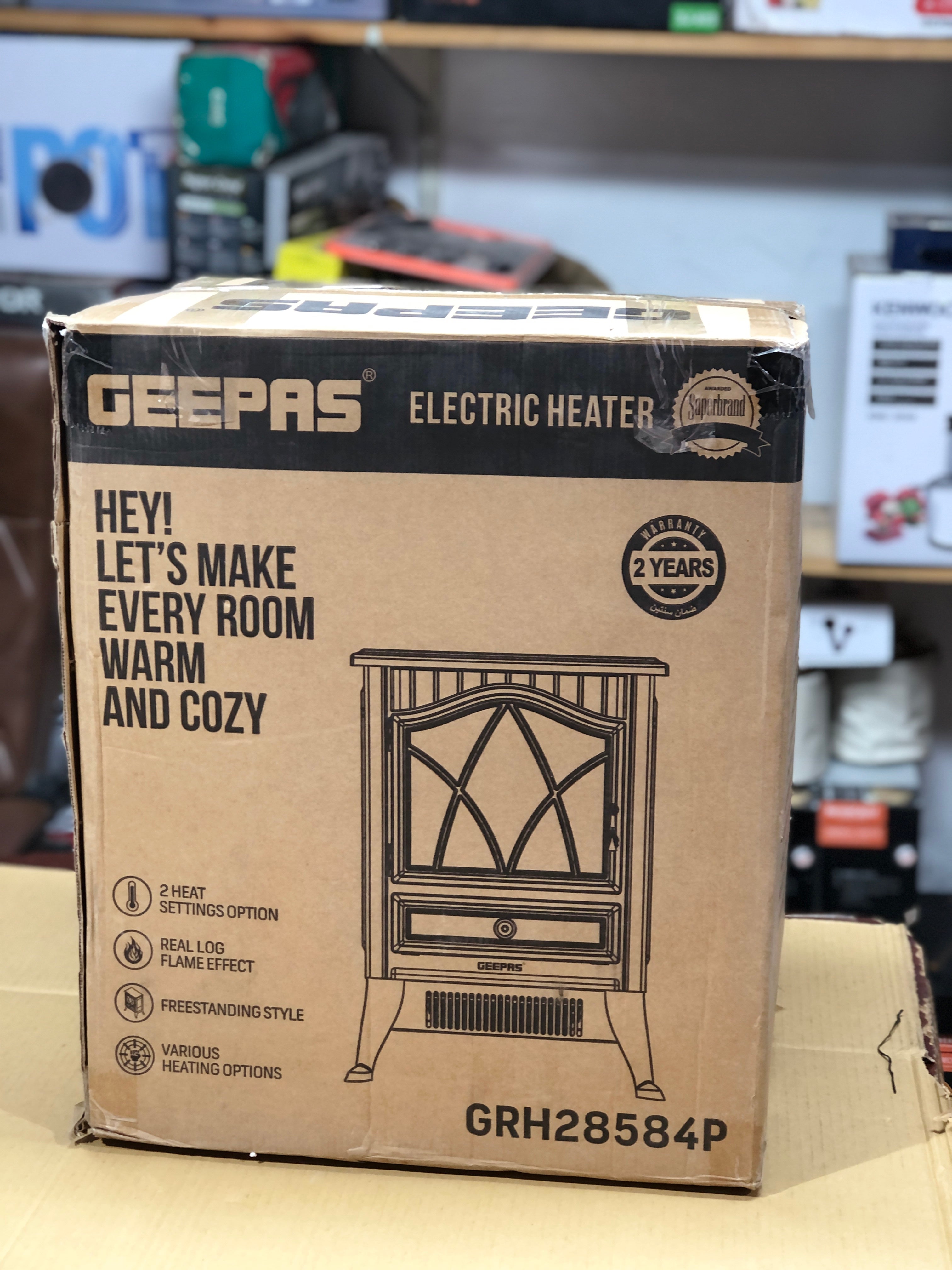 Geepas Flame Effect Cabin Electric Heater 28584