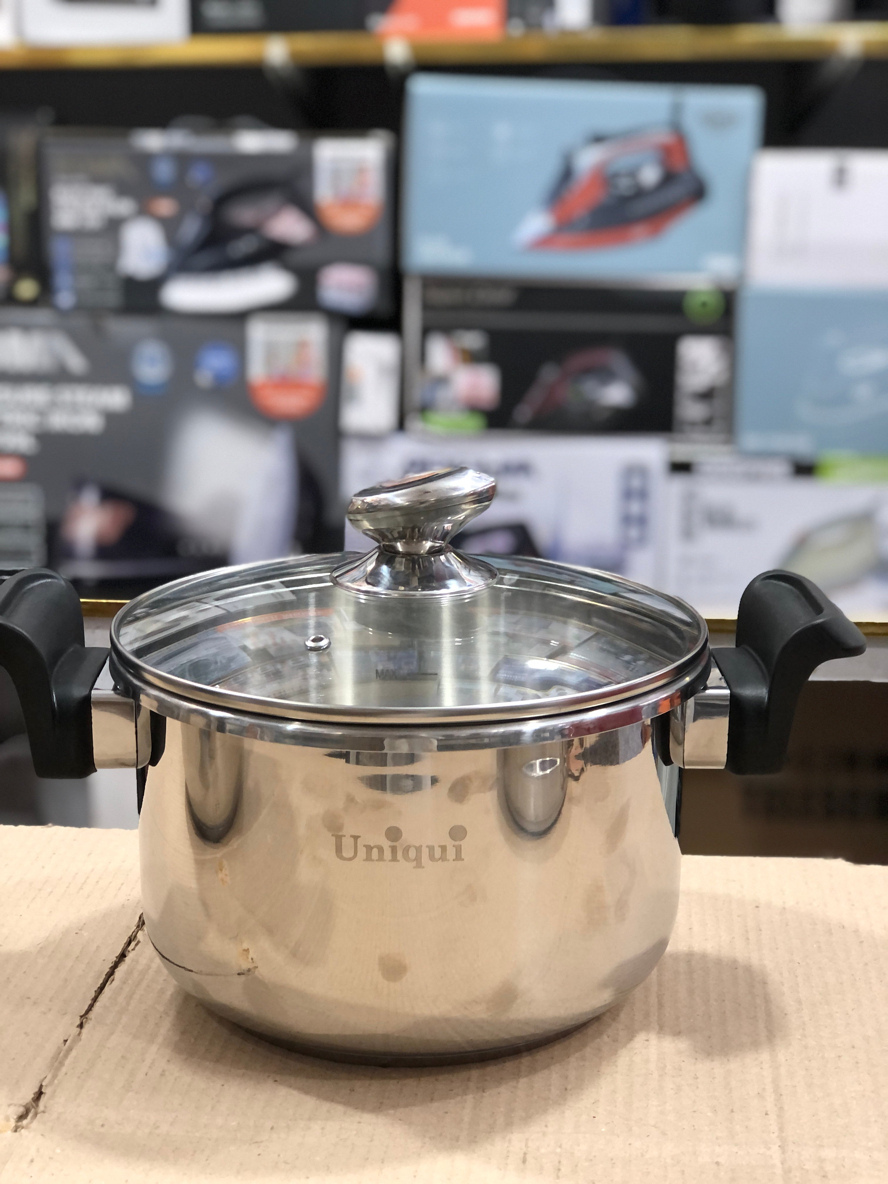Uniqui Pro 3 in 1 Stainless Steel Automatic Pressure Cooker - 8L + 6L