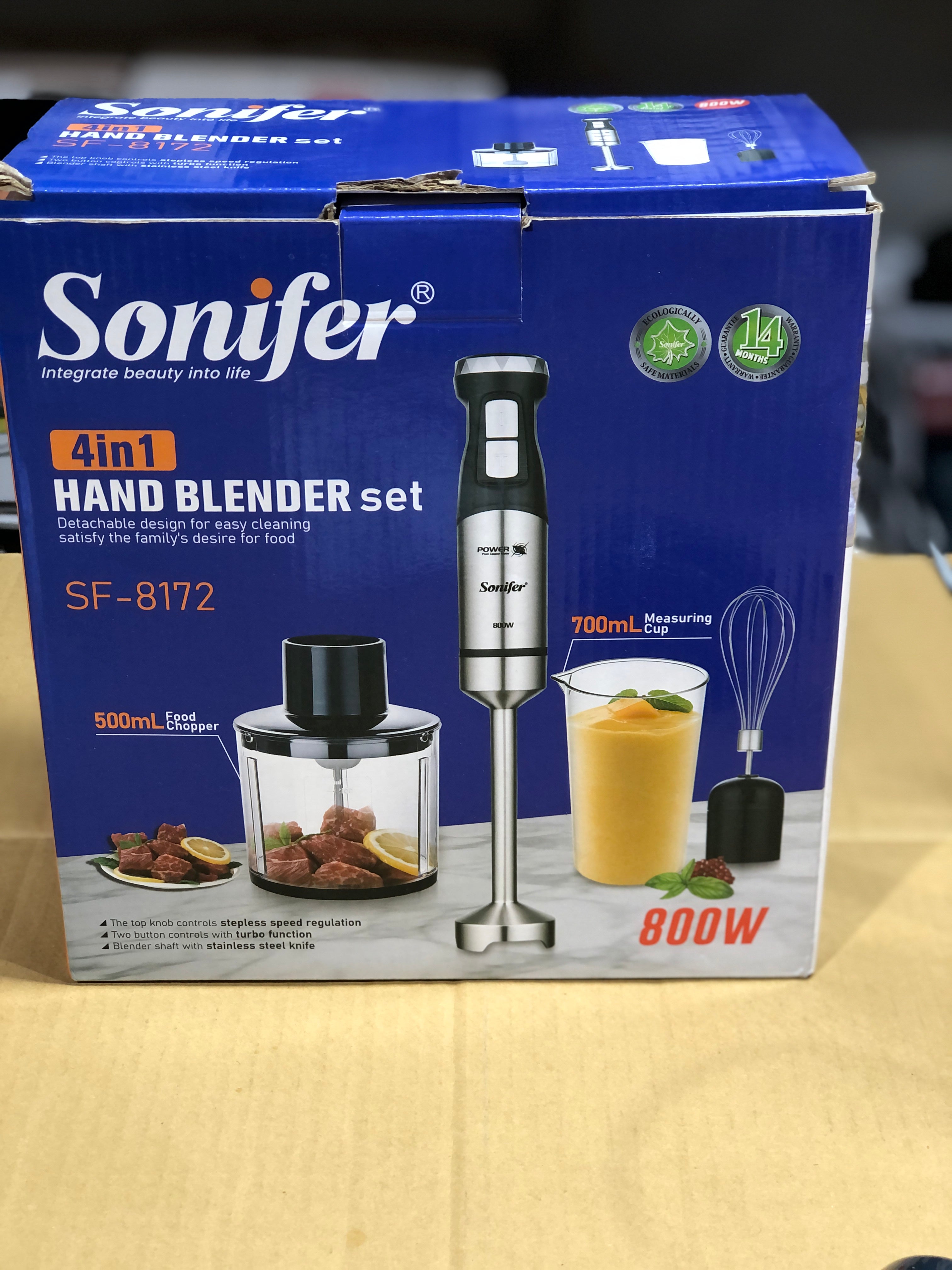 Sonifer 4 in 1 Hand Blender Set