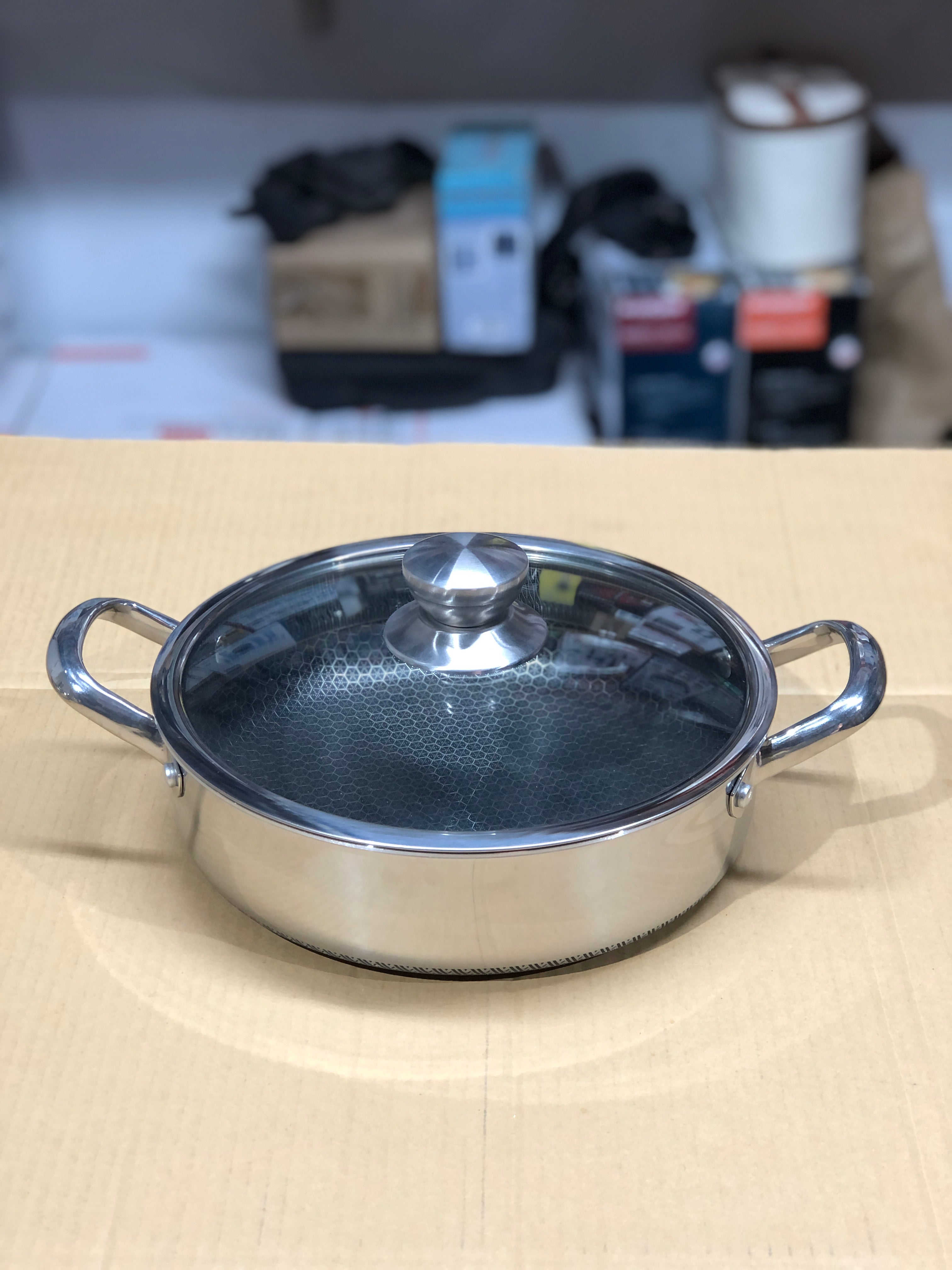 Imported Honey Comb Shallow Open Cookware Set