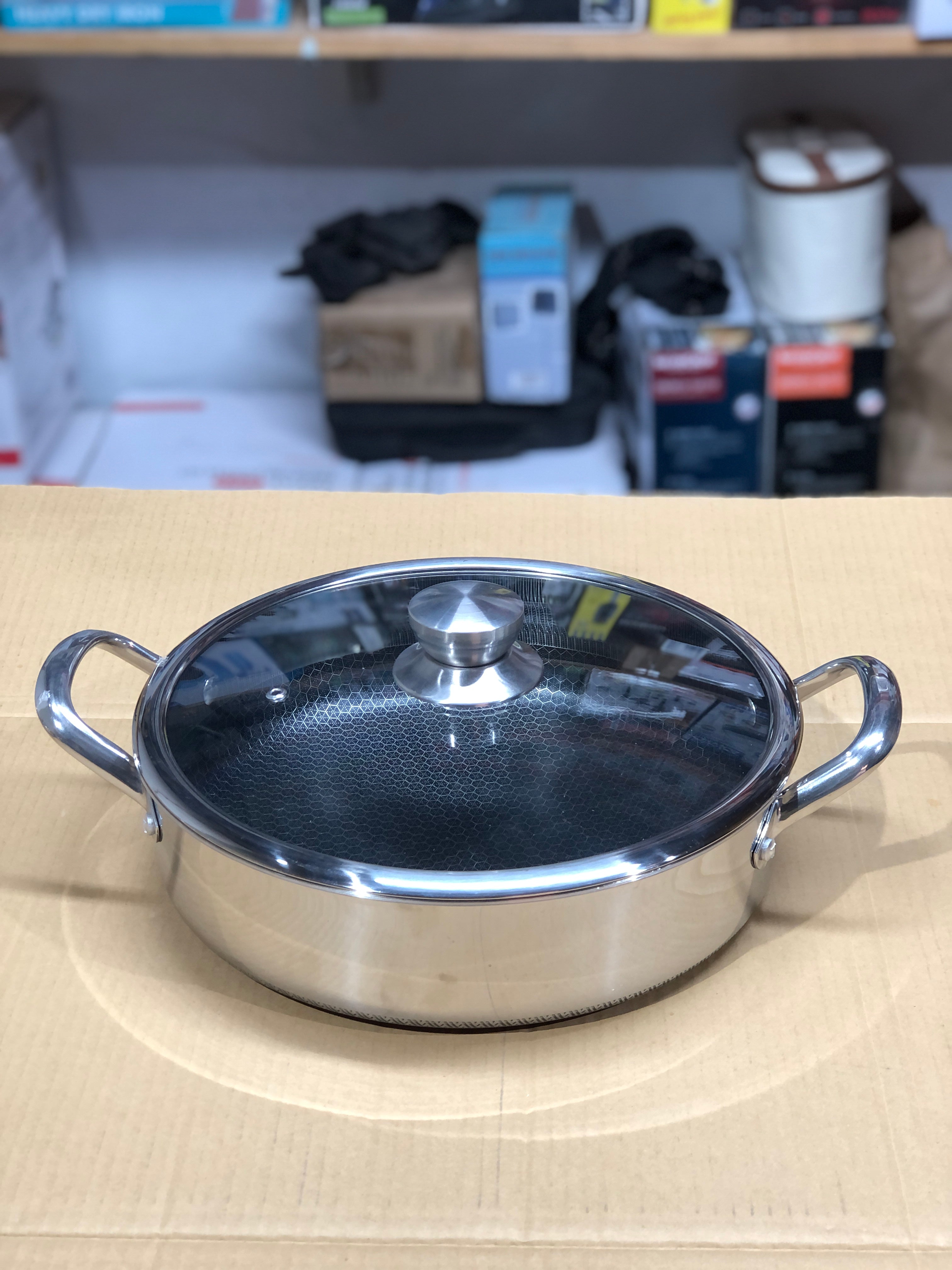 Imported Honey Comb Shallow Open Cookware Set