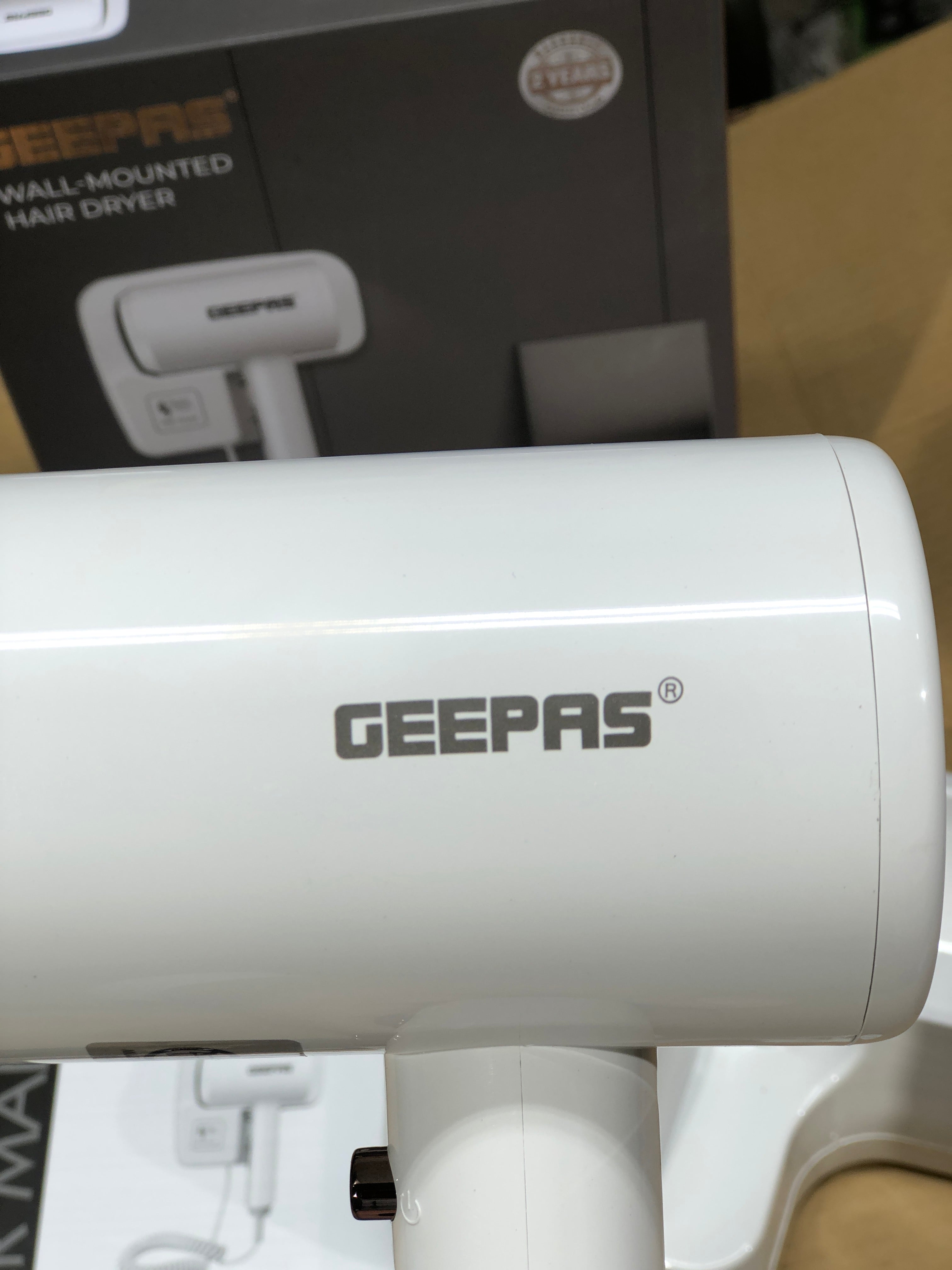 Geepas 1200W Wall Mounted Hair Dryer 86073