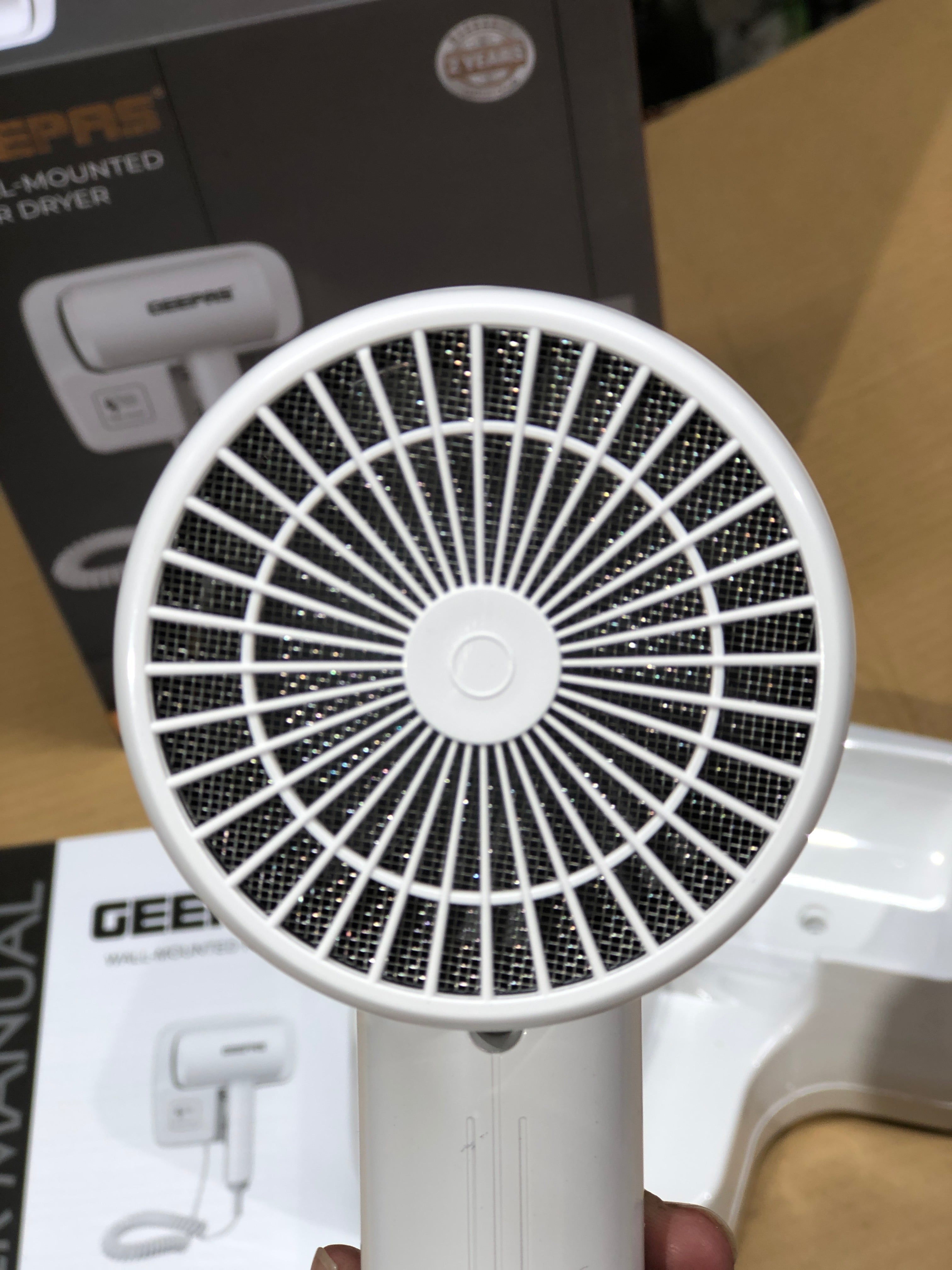 Geepas 1200W Wall Mounted Hair Dryer 86073