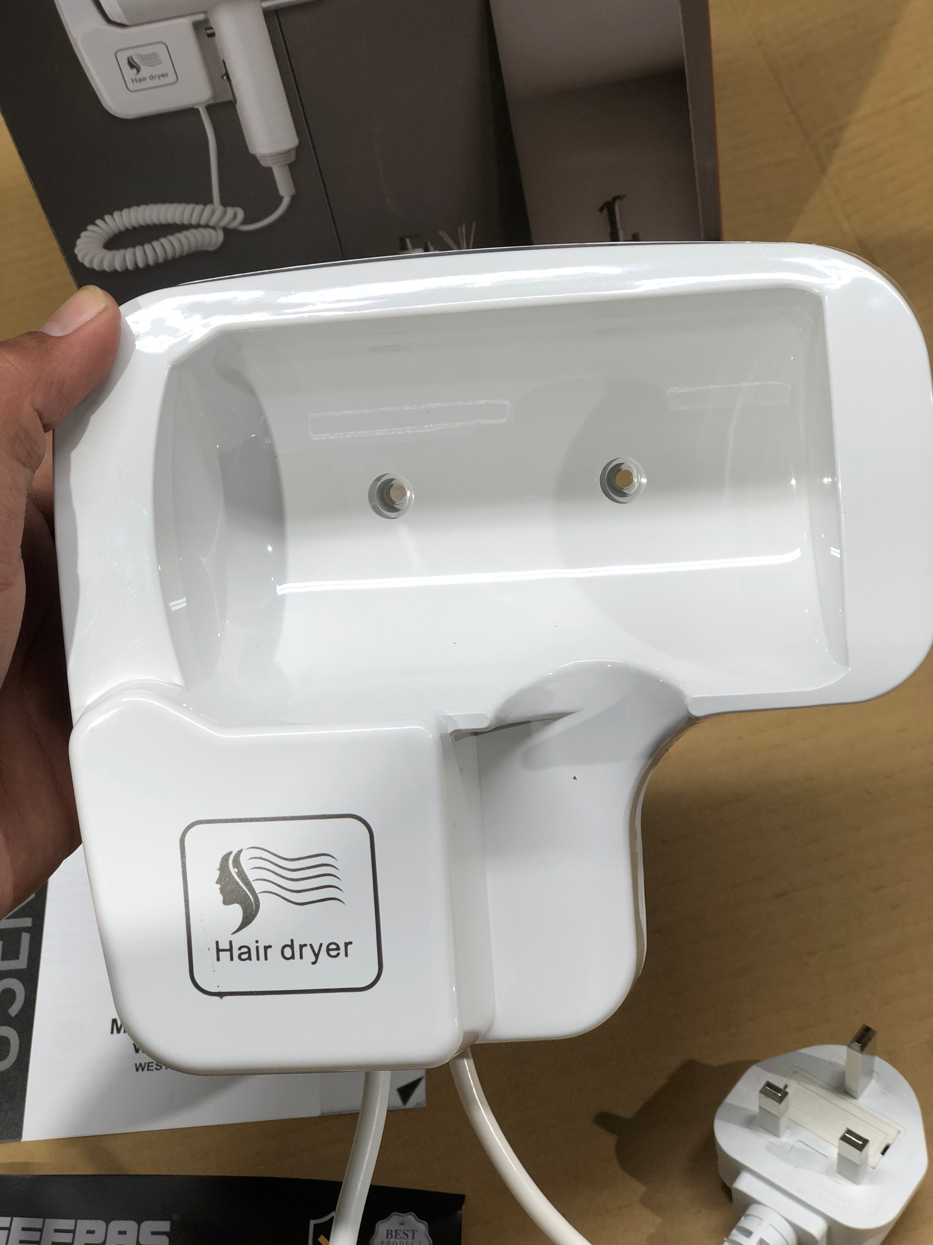 Geepas 1200W Wall Mounted Hair Dryer 86073