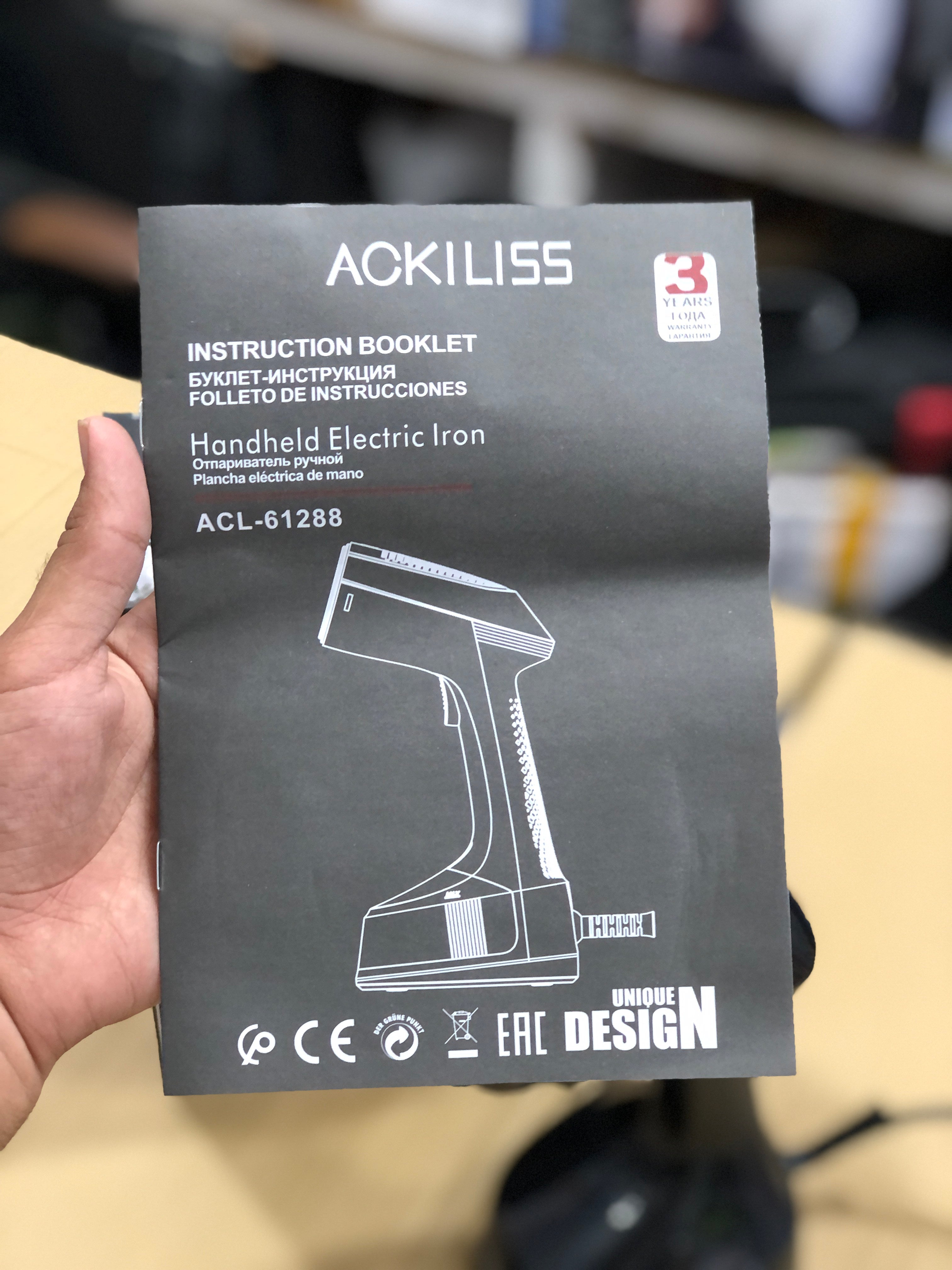 Ackiliss Handy Garment Steamer 1500W