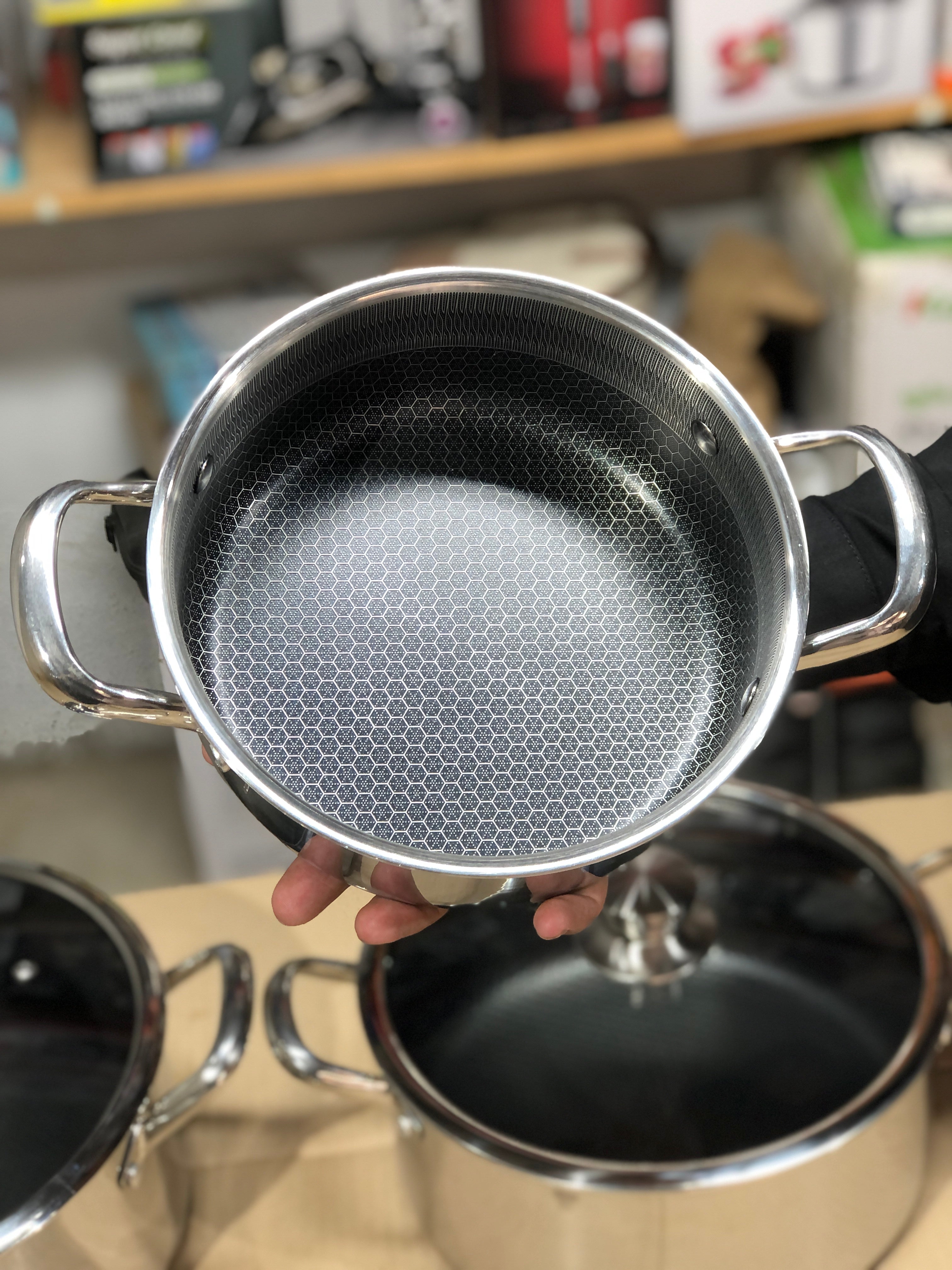 Imported Honey Comb Deep Open 4pc Cookware Set