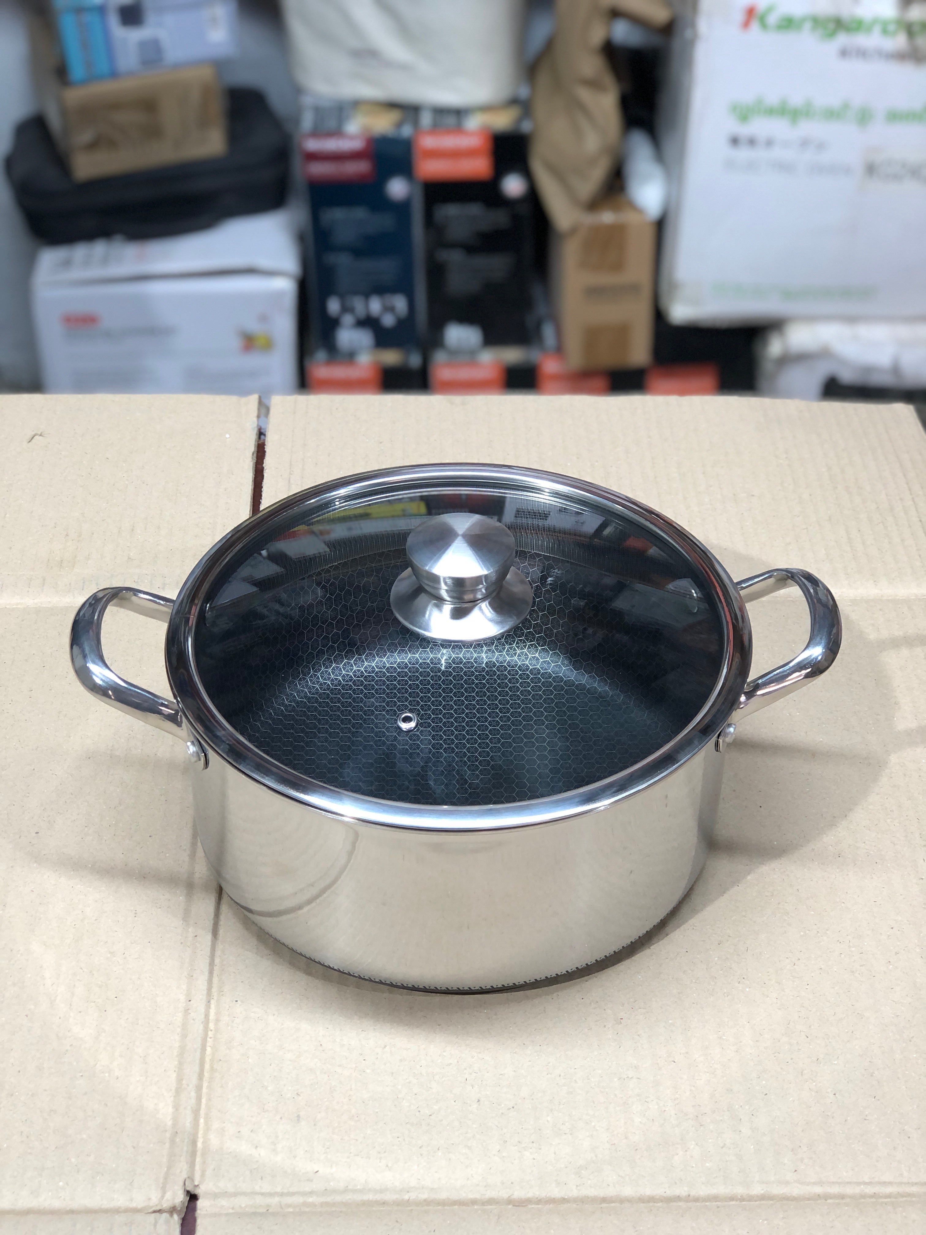 Imported Honey Comb Deep Open 4pc Cookware Set