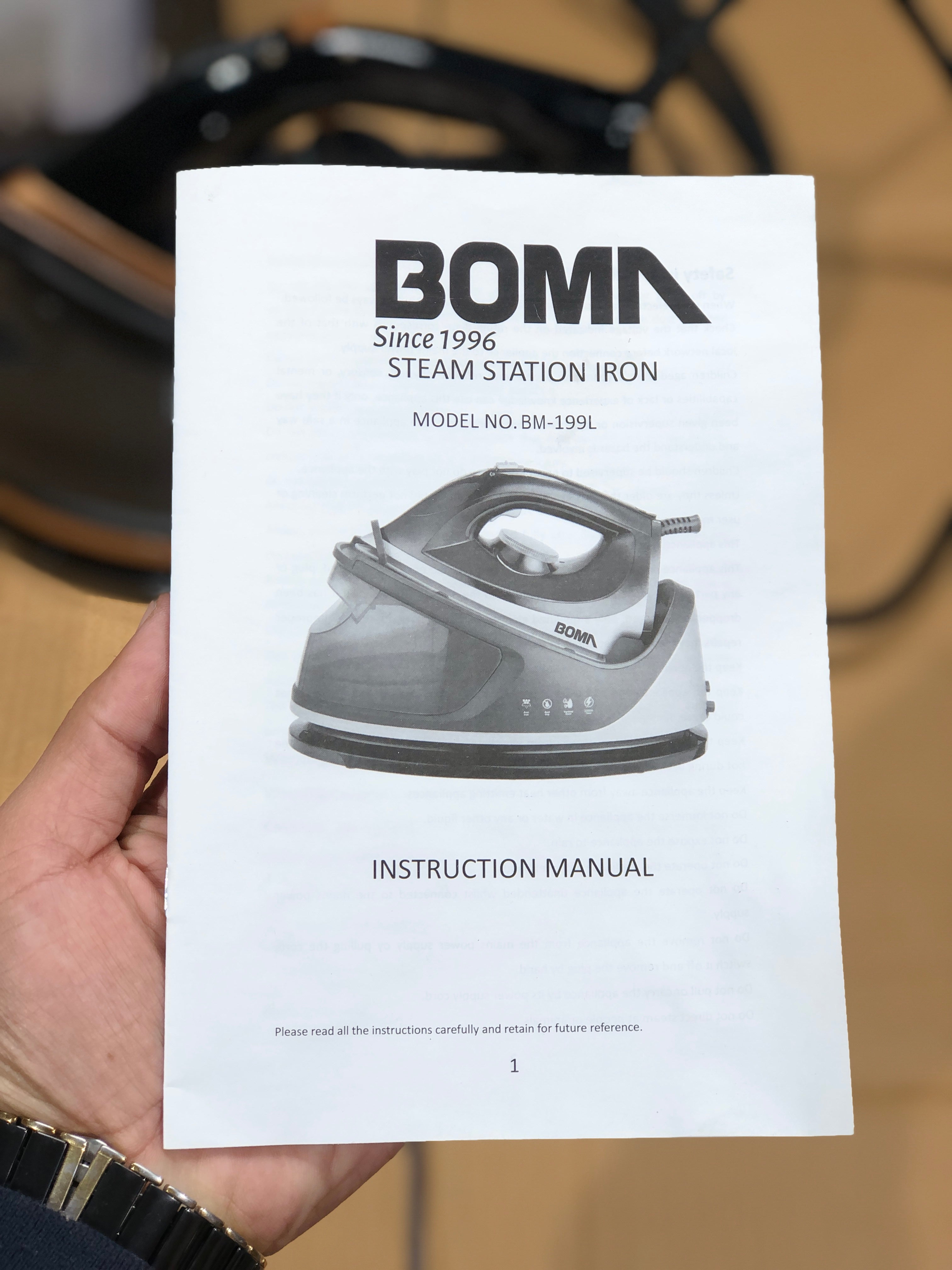 Boma Tank Steam Iron BM-199L