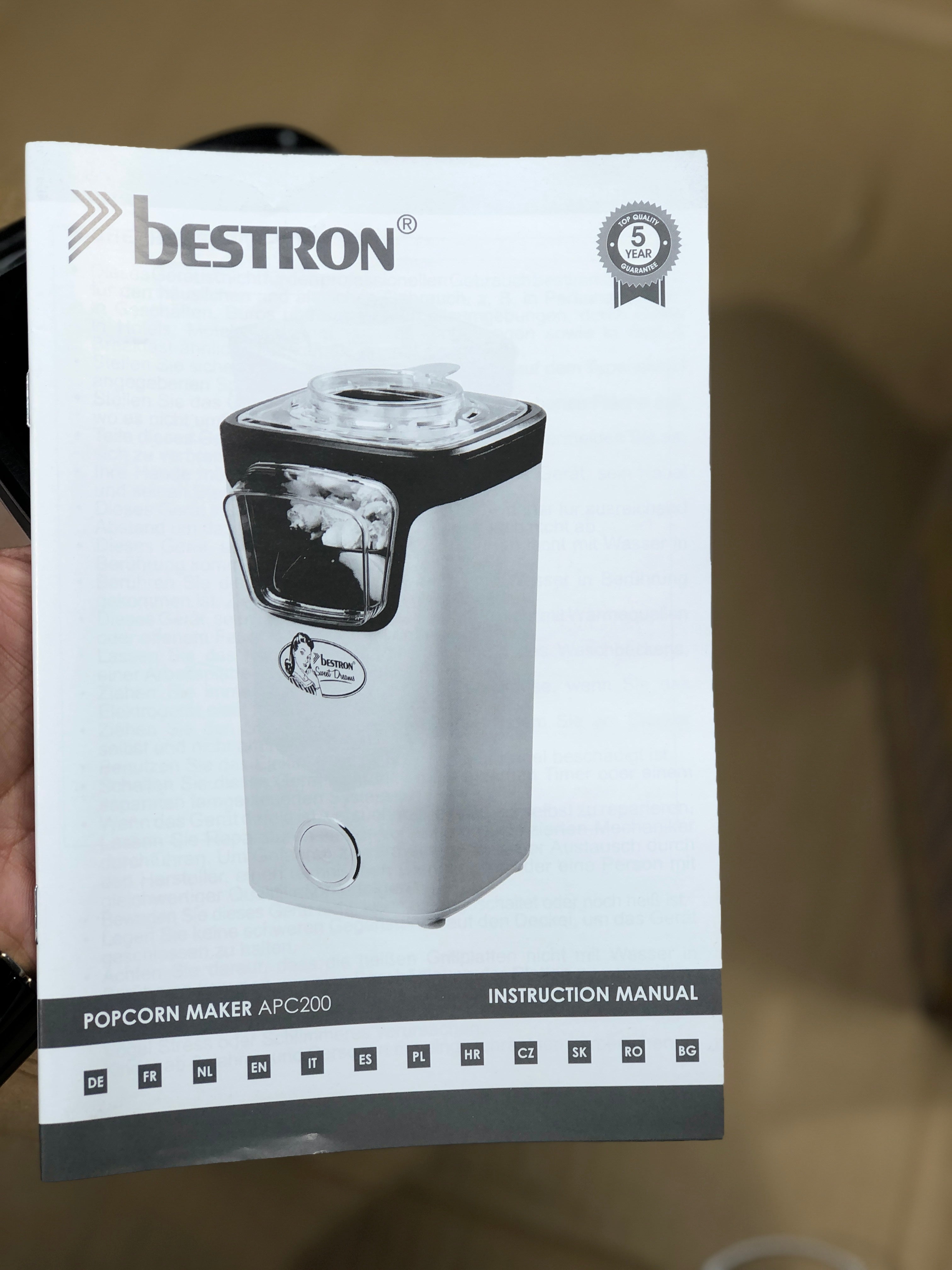 Bestron Netherlands PopCorn Maker