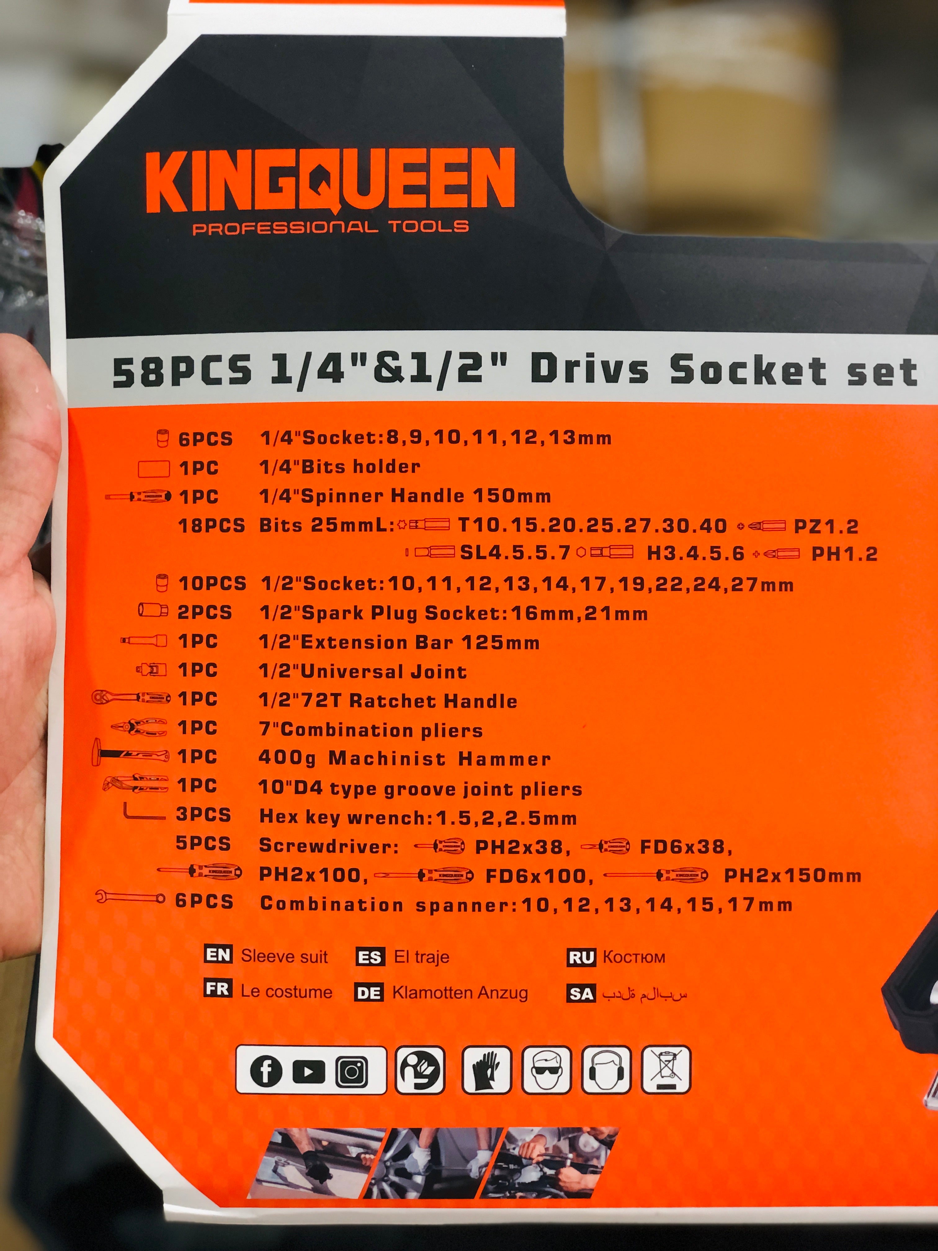 King Queen 58 Pieces Tool kit Set