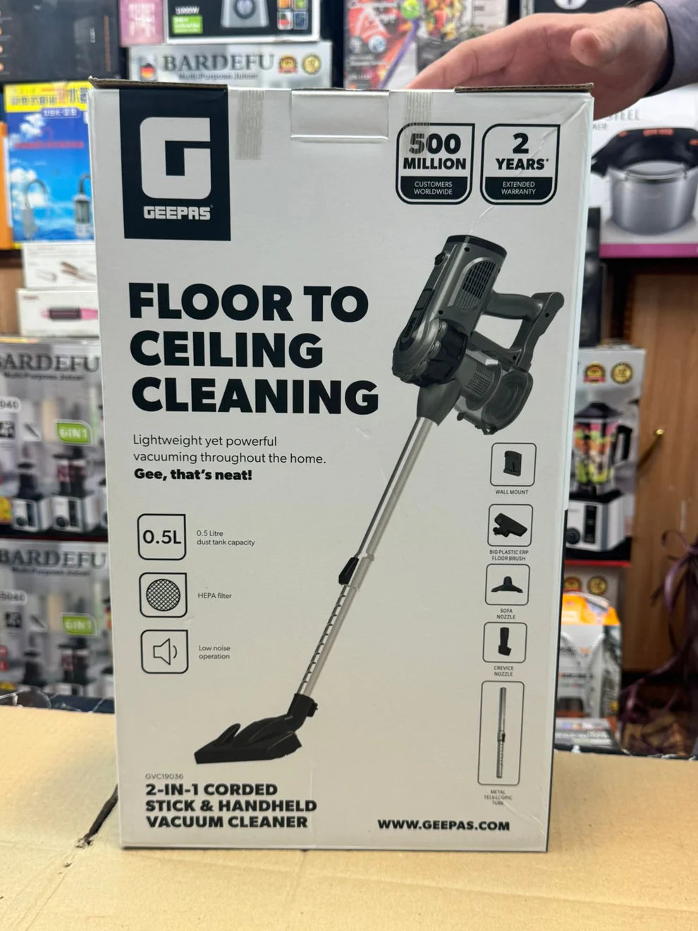 Geepas 0.5L Electric Vacuum Cleaner