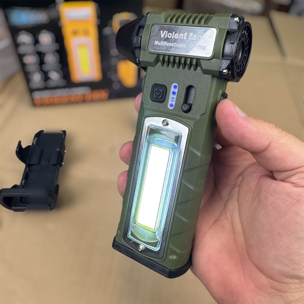 7in 1 Turbo Jet Blower Fan Powerful Flashlight with Cuter