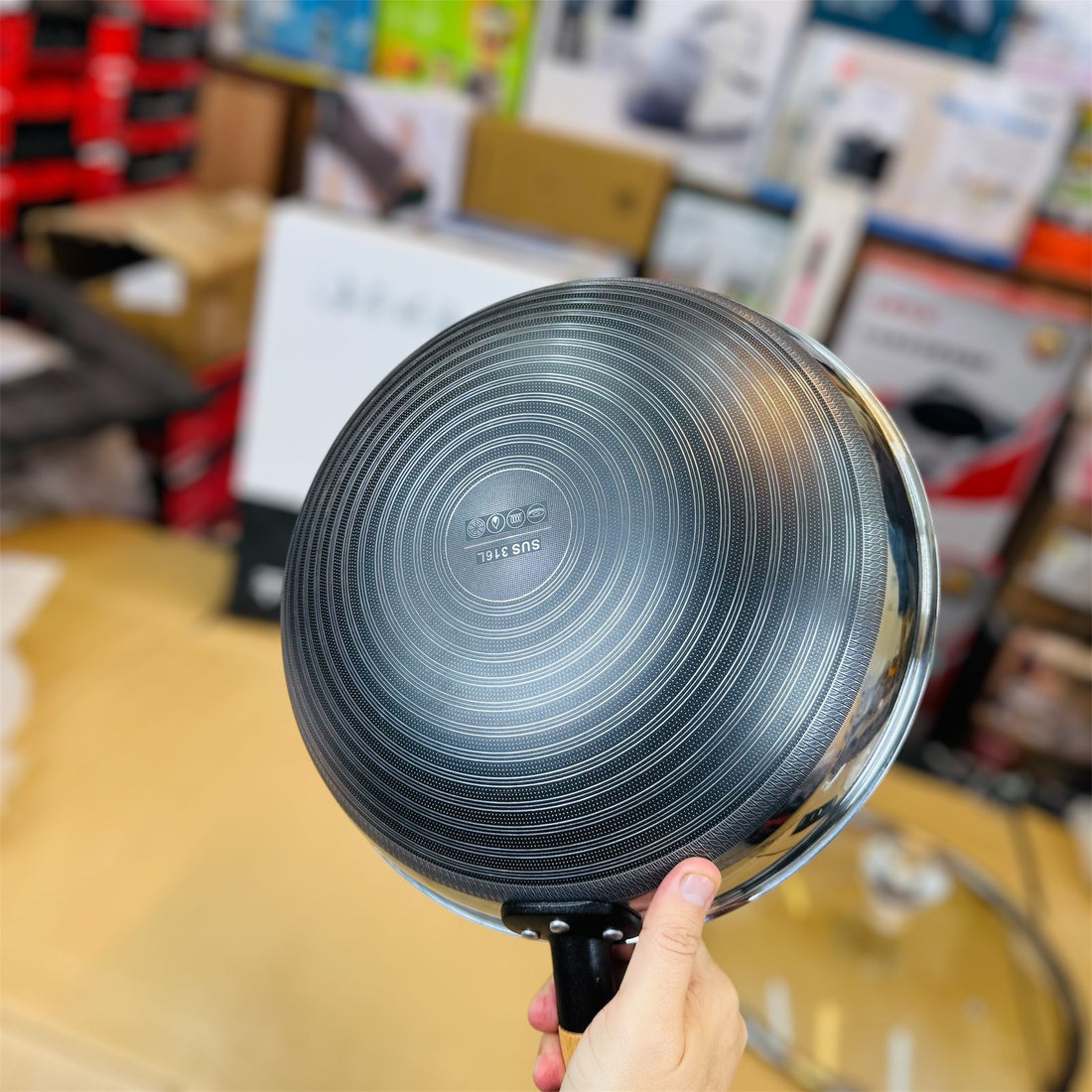 Crystal Honey Comb Laser Coated Deep Fry Pan 34cm