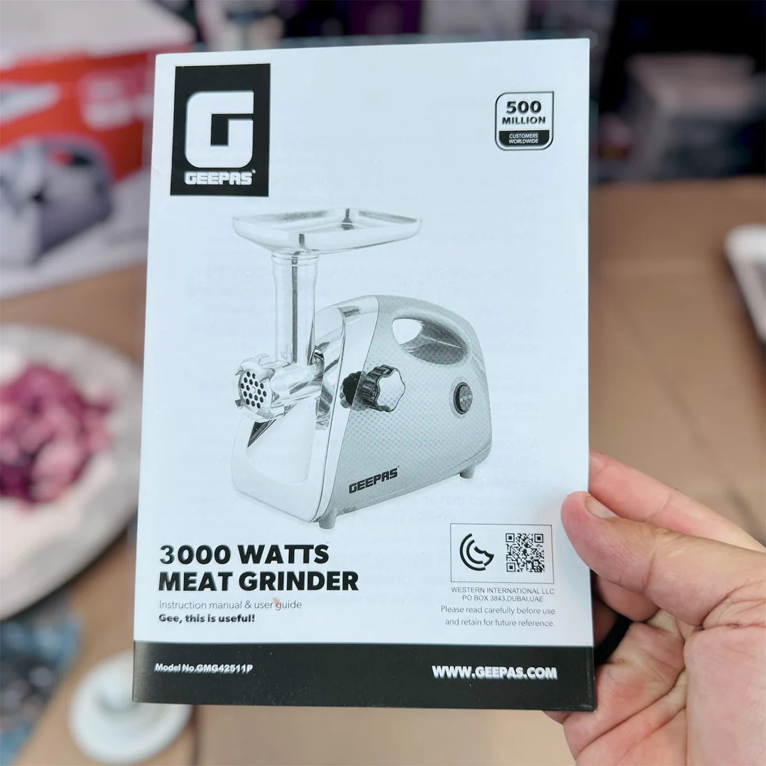Geepas Meat Grinder Gmg 42511P