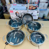 UCC LIFE 9pcs Triply Laser Coated Stainless Steel Cookware Set UC-TSS0209D