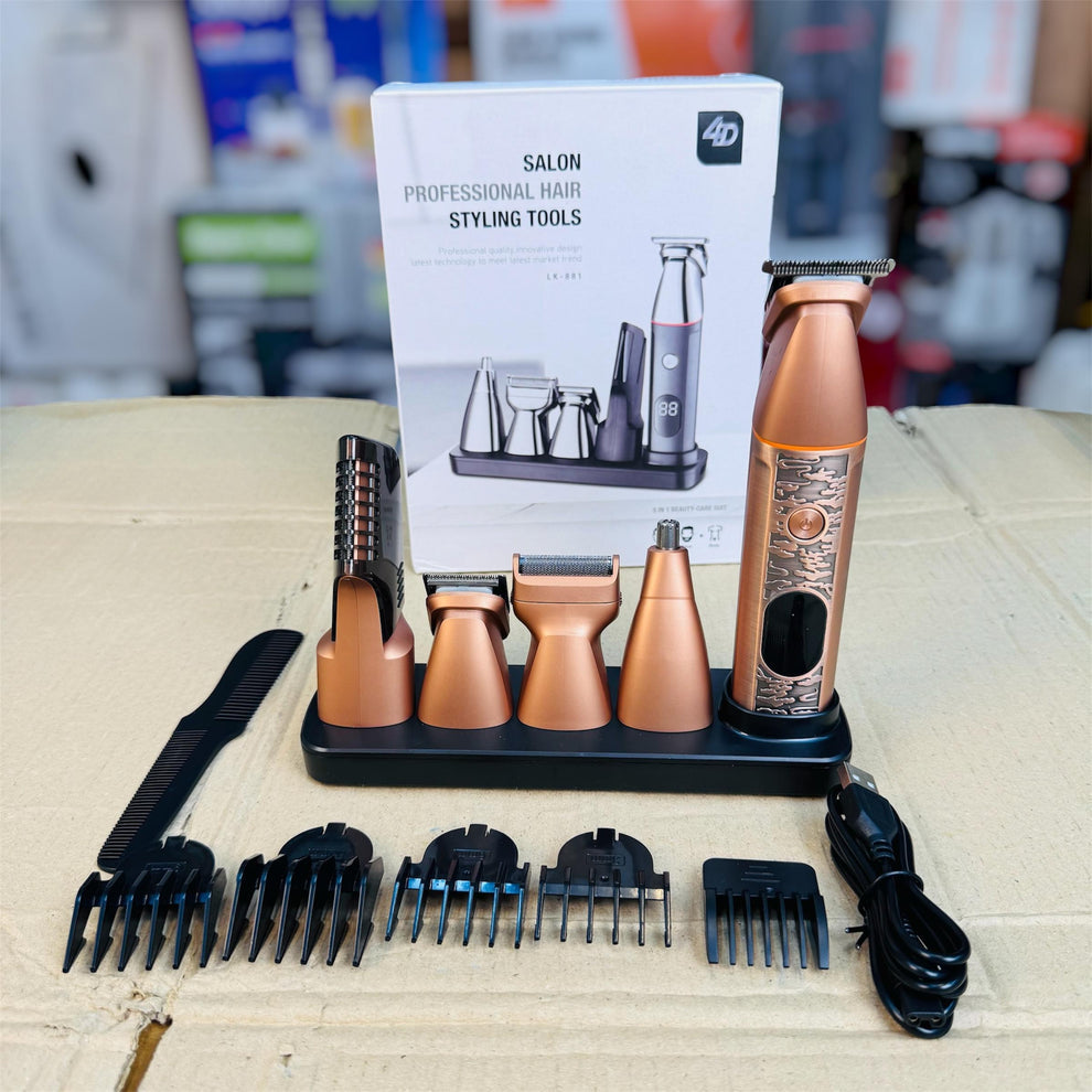 Imported 5-in-1 Professional Grooming Kit & Shaver – All-in-One Trimmer for Beard, Hair & Body