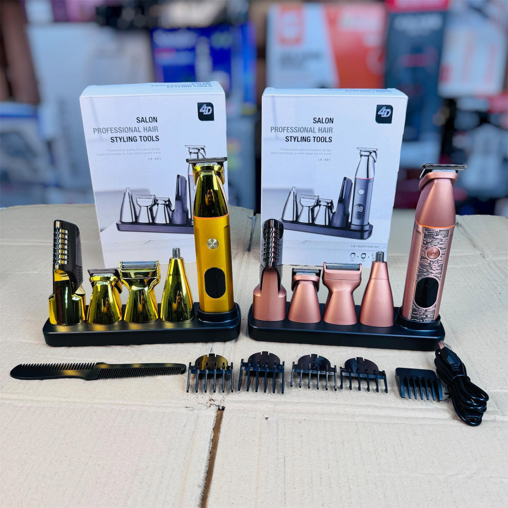 Imported 5-in-1 Professional Grooming Kit & Shaver – All-in-One Trimmer for Beard, Hair & Body