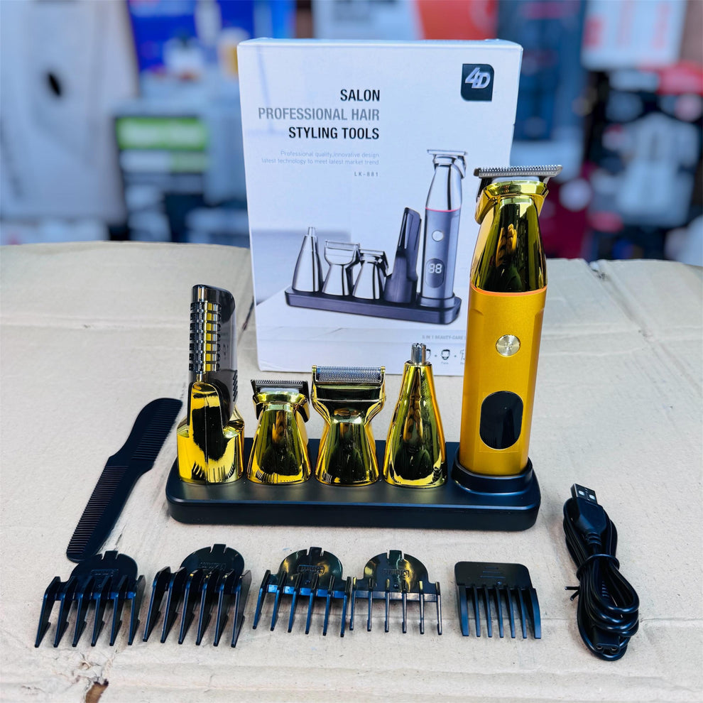 Imported 5-in-1 Professional Grooming Kit & Shaver – All-in-One Trimmer for Beard, Hair & Body