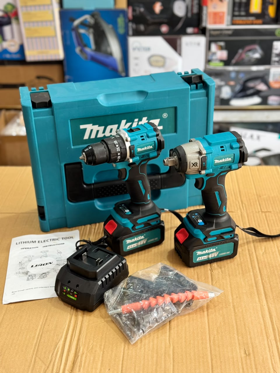 Makita 2in 1 Drill & Impact with Tools Set
