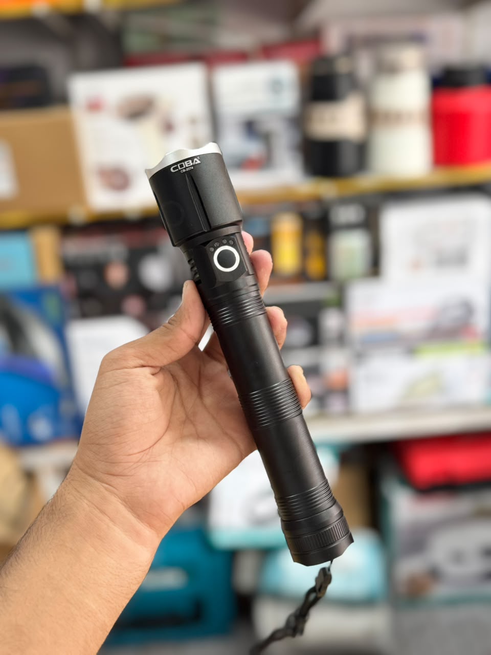 Coba LED Aluminum Alloy Flashlight Torch CB-2074-1