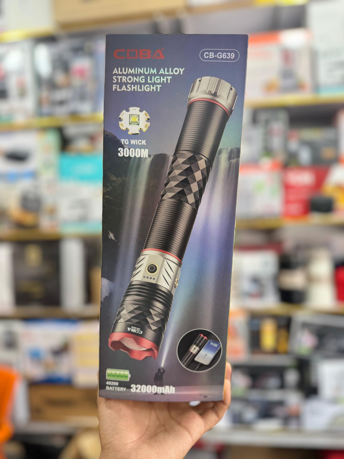 Coba Aluminum Alloy Strong Light Flashlight Torch CB-G639