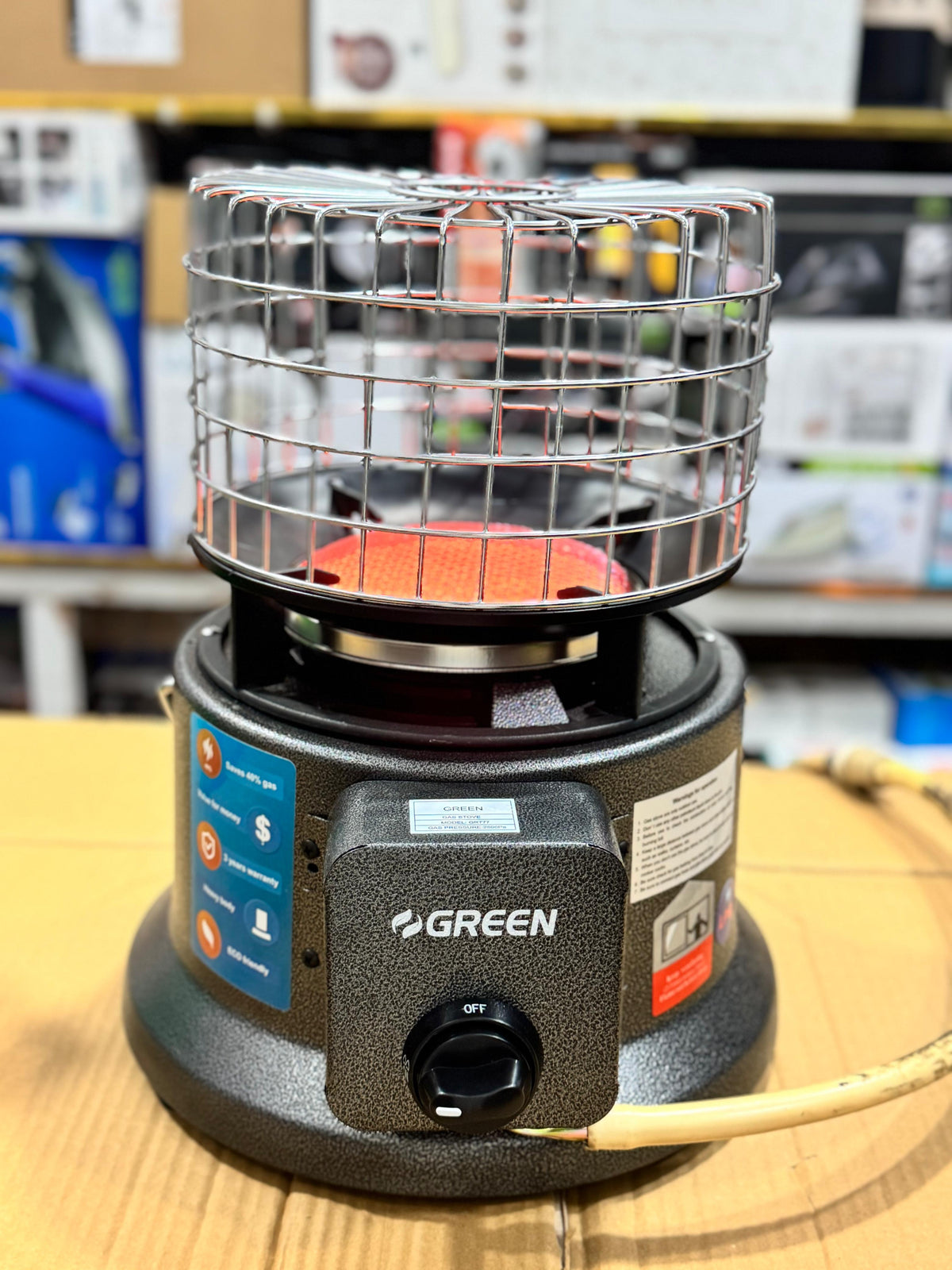 Green 2in 1 Gas Heater GR-777