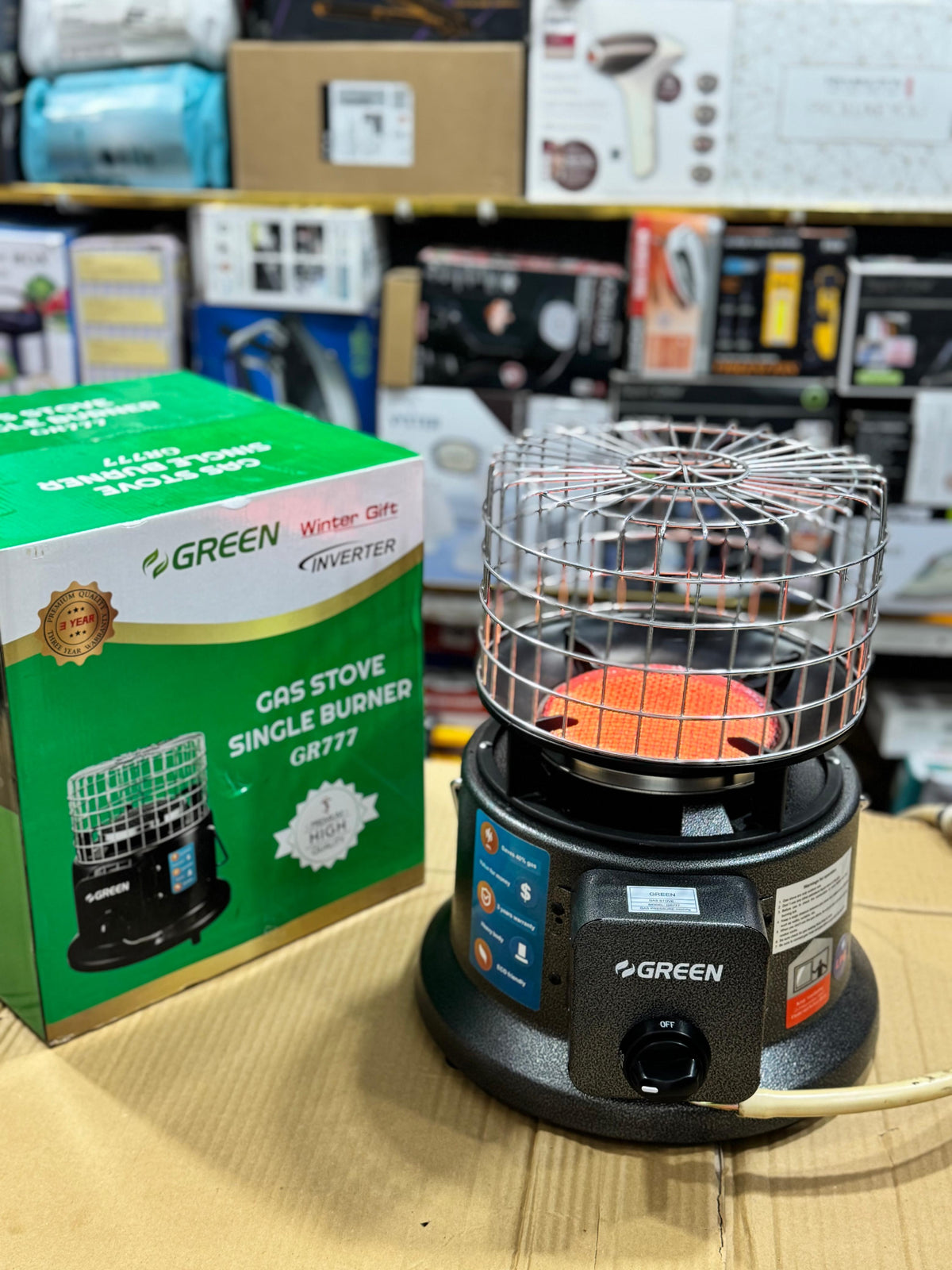 Green 2in 1 Gas Heater GR-777