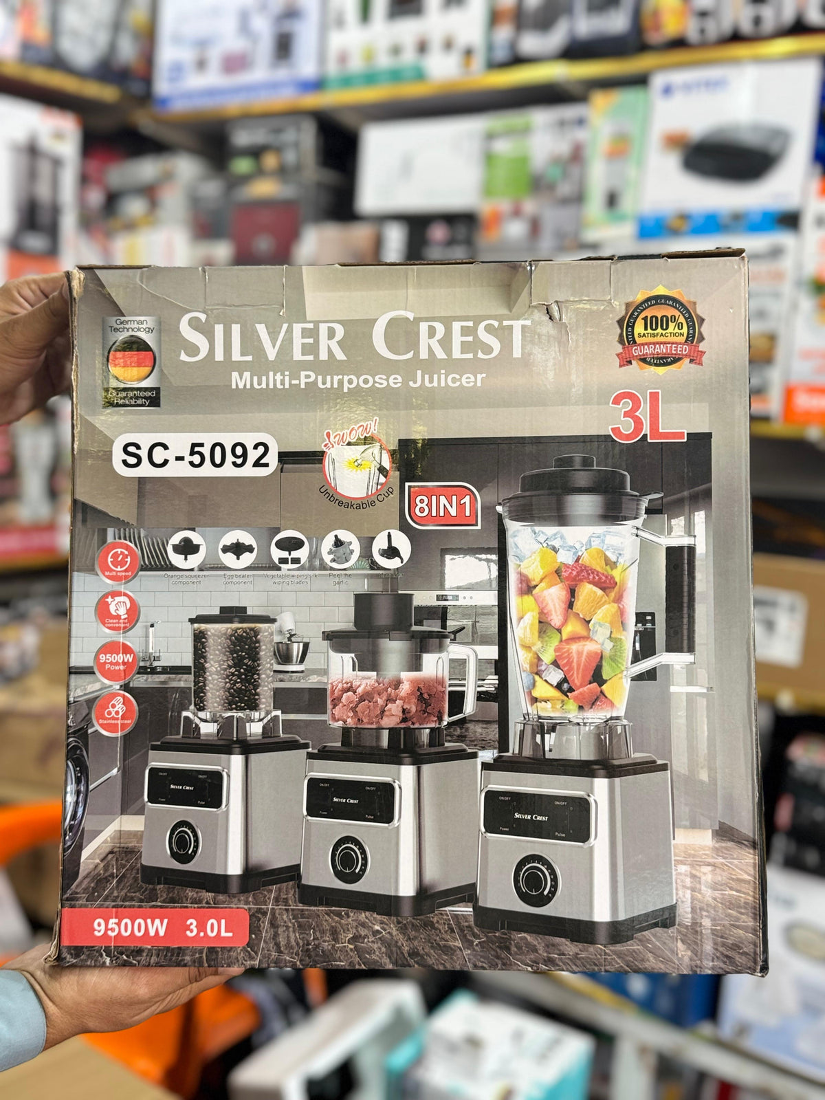 Silver crest 8-in-1 Multi-Purpose Juicer – Electric Fruit & Vegetable Juicer