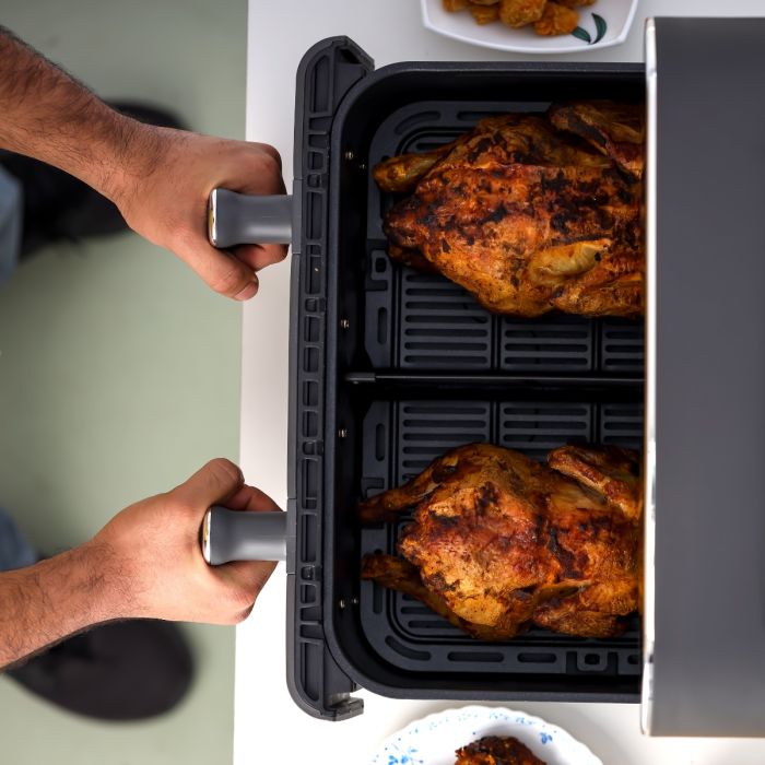 Geepas Digital Air Fryer-11L Capacity with 5.5 L Dual Baskets GAF37532