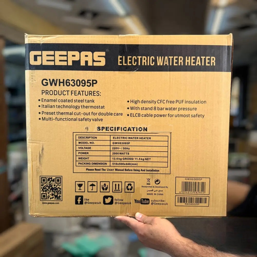 Geepas 15 & 30L ELectric Water Heater