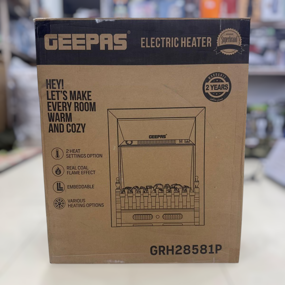 Geepas Coal Flame Effect Electric Heater 28581
